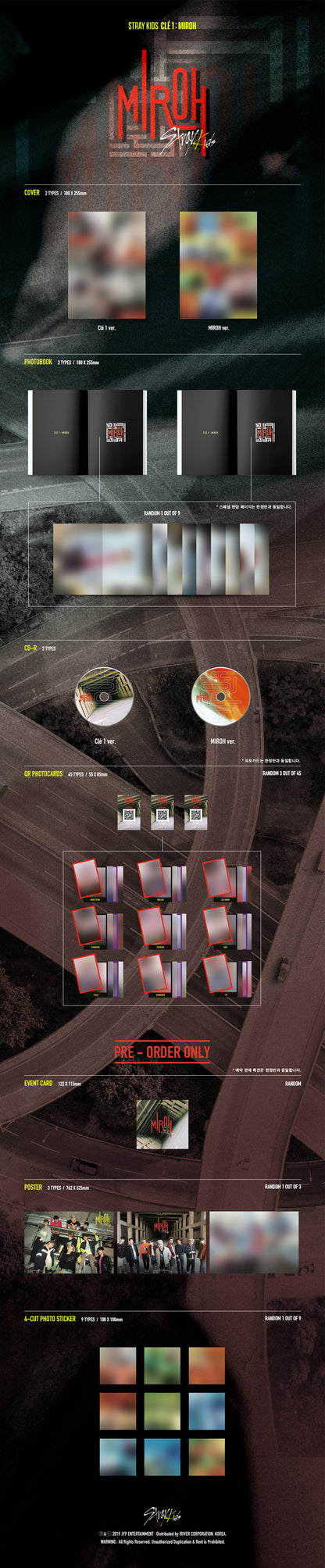 STRAY KIDS - Mini Album: Cle 1: MIROH album contents and details