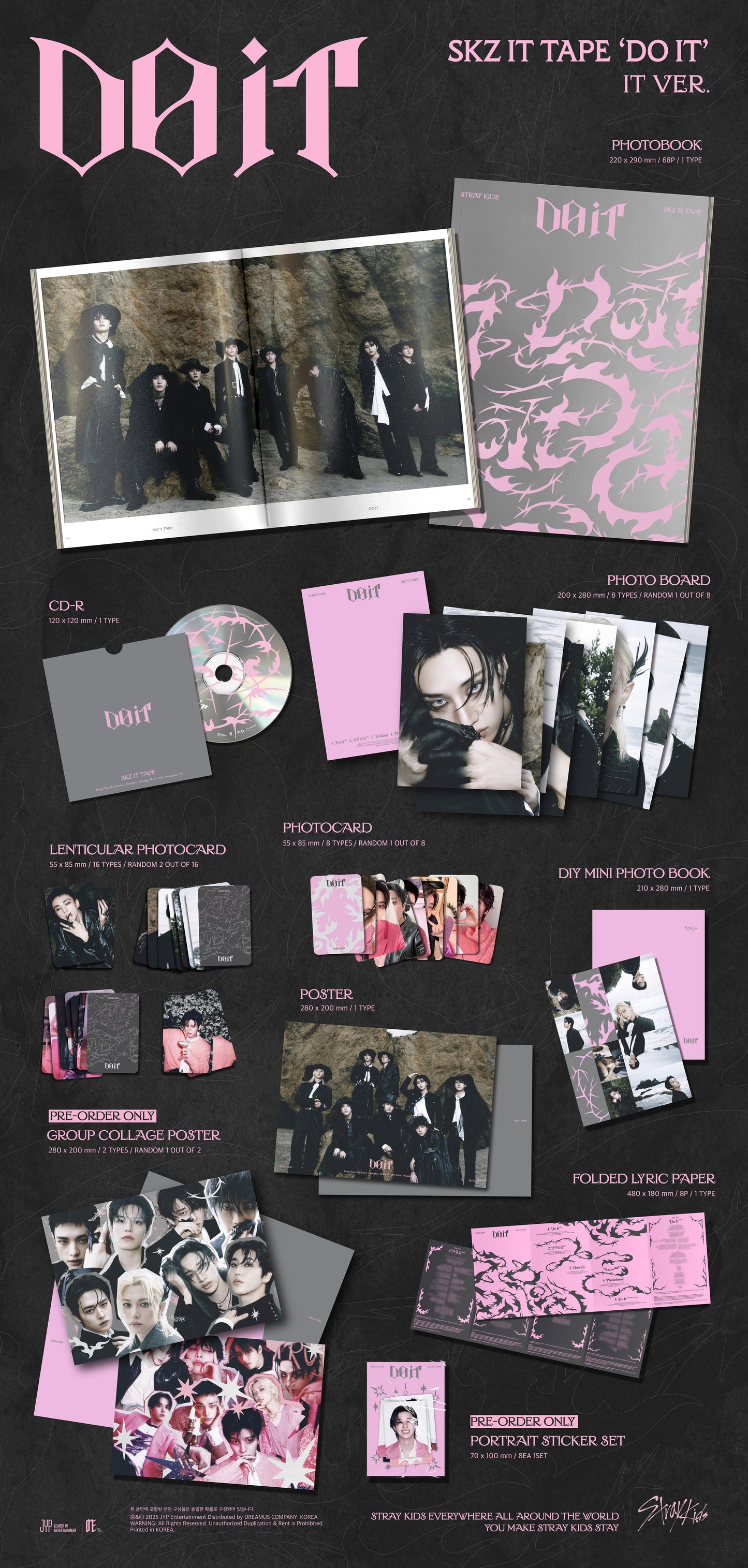 STRAY KIDS - SKZ IT TAPE ‘DO IT’ [IT VER.] album contents and details