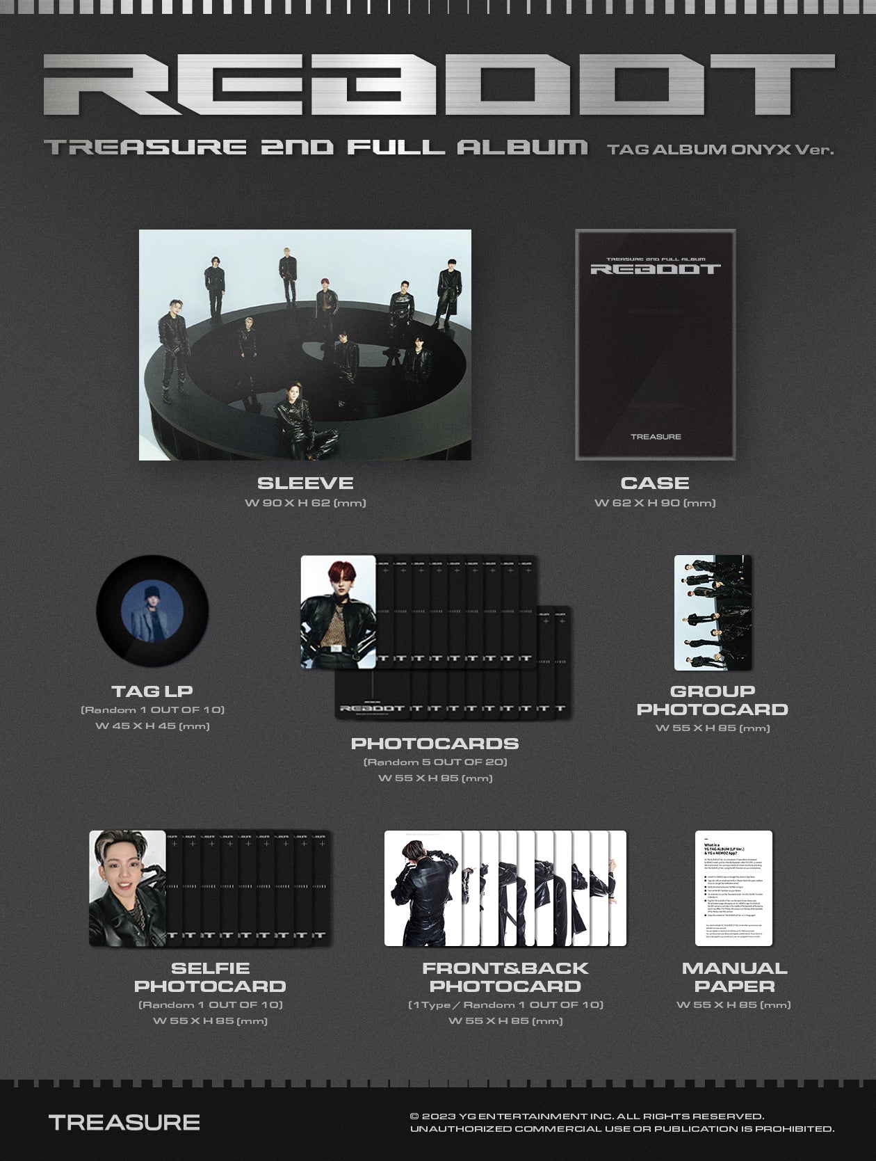 TREASURE 2ND FULL ALBUM [REBOOT][TAG ALBUM VER.] album contents and details