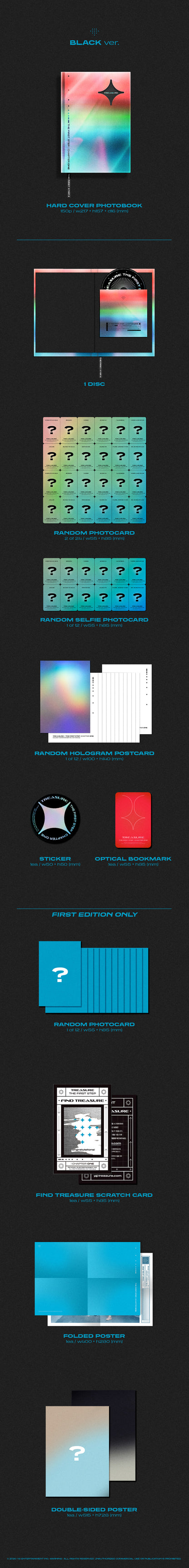 TREASURE 1st SINGLE ALBUM [THE FIRST STEP : CHAPTER ONE] [SET] album contents and details