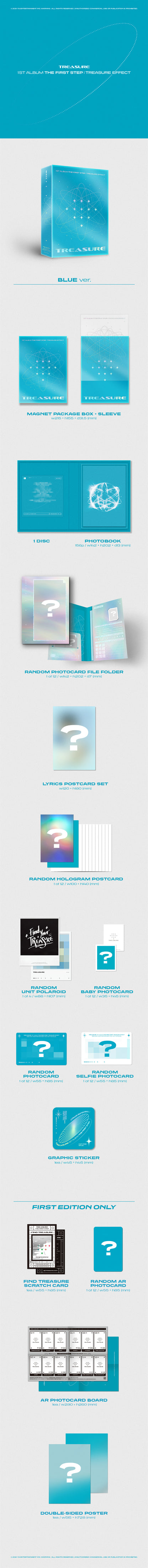 TREASURE - [THE FIRST STEP : TREASURE EFFECT] [SET] album contents and details