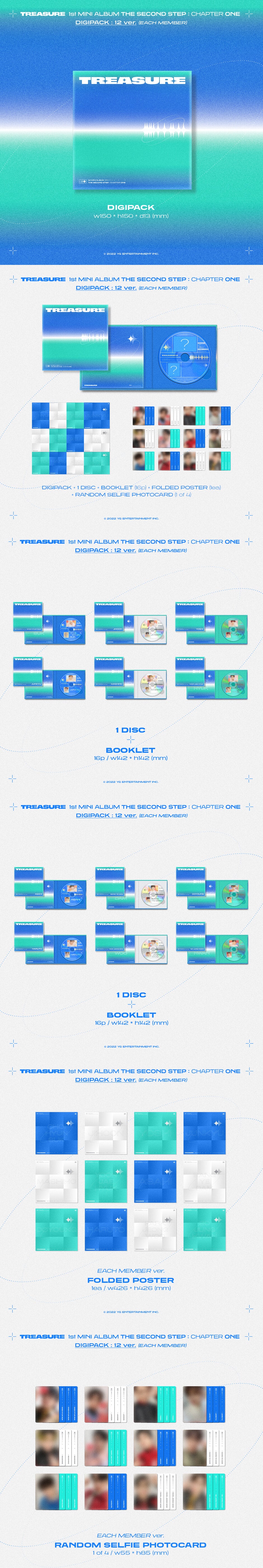 TREASURE 1st MINI ALBUM [THE SECOND STEP : CHAPTER ONE] [DIGIPACK ver.] [JUNGHWAN] album contents and details