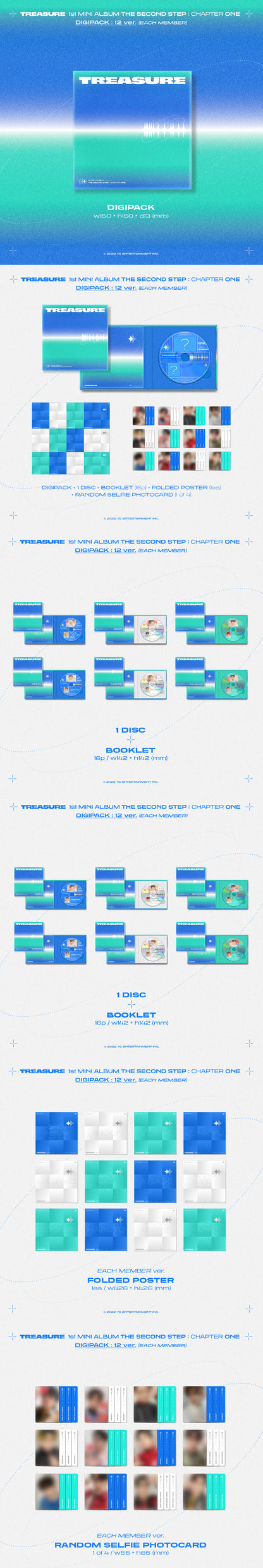 TREASURE 1st MINI ALBUM [THE SECOND STEP : CHAPTER ONE] [DIGIPACK ver.] [JUNGHWAN] album contents and details