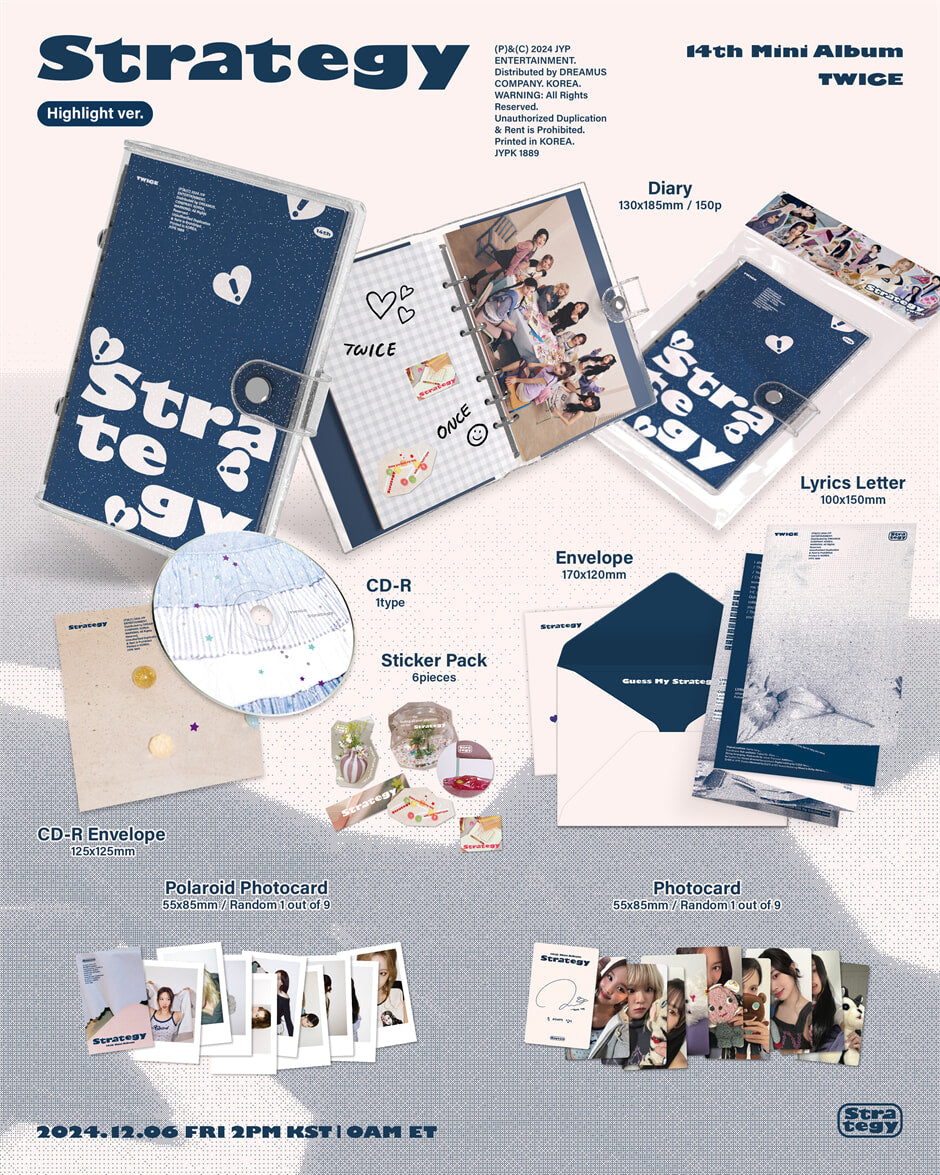 TWICE - STRATEGY [Highlight Ver.] album contents and details