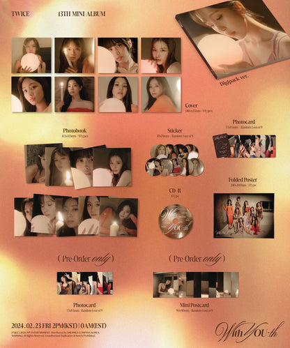 TWICE - WITH YOU-TH [Digipack ver.] album contents and details