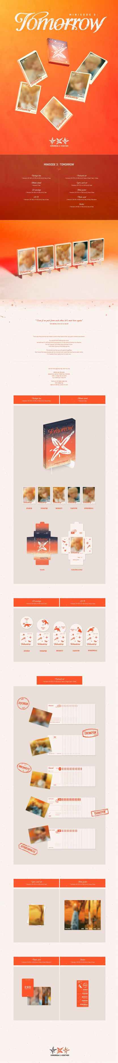 TXT - minisode 3: TOMORROW [Light Ver.] album contents and details