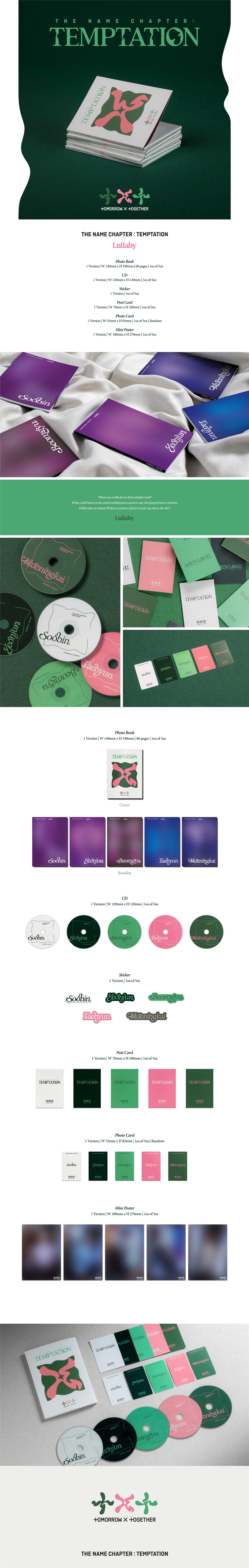 TXT - TEMPTATION [Lullaby ver.] album contents and details