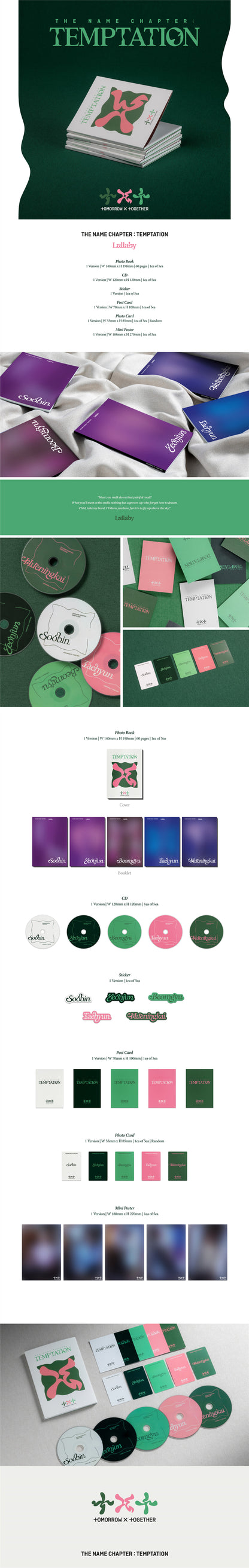 TXT - TEMPTATION [Lullaby ver.] album contents and details