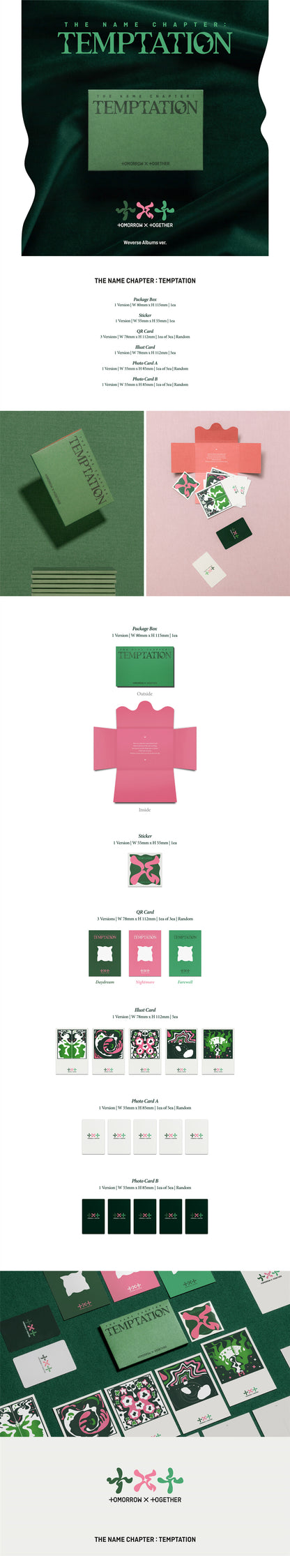 TXT - TEMPTATION (Weverse Albums ver.) album contents and details