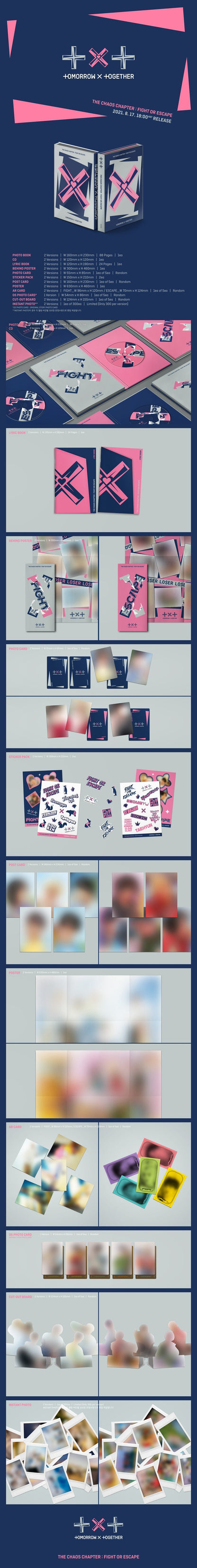 TXT - THE CHAOS CHAPTER: FIGHT OR ESCAPE album contents and details