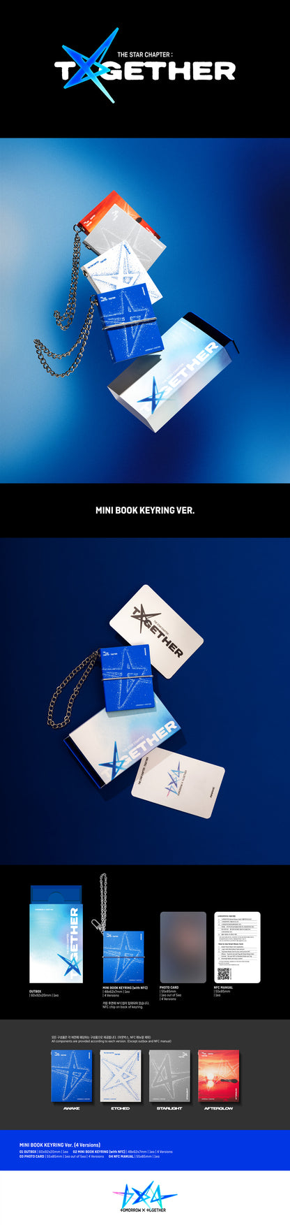 TXT - TOGETHER [Mini Book Keyring Ver.] album contents and details
