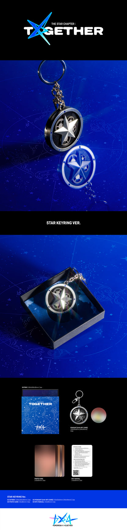 TXT - TOGETHER [Star Keyring Ver.] album contents and details