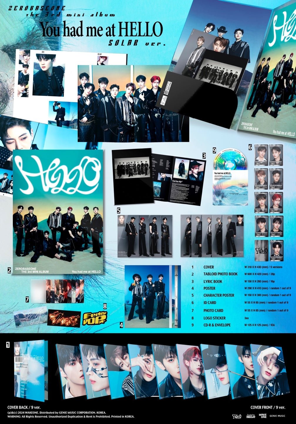 ZEROBASEONE - You had me at HELLO [SOLAR ver.] album contents and details